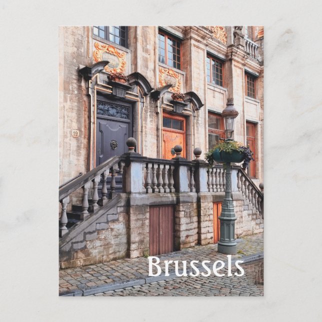 Cartão Postal foto de viagem Bruxelas Bélgica (Frente)