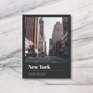 Cartão Postal Foto de Viagem Cidade País Nome Elegante Preto