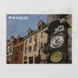 Cartão Postal Foto de Viagem de Relógio da República Checa de Pr