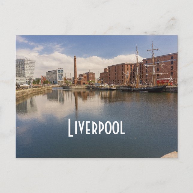 Cartão Postal Foto de viagem do Liverpool Salthouse Dock Merseys (Frente)