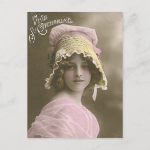 Cartão Postal foto de vintage Damas