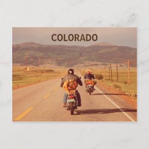 Cartão Postal Foto de vintagem de motocicletas do Colorado