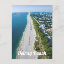 Cartão Postal Foto de vista aérea de praia em Delray Beach