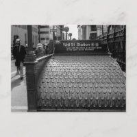 Foto de Wall Street da Nova Iorque em preto & no
