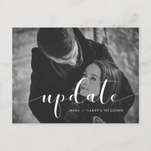 Cartão Postal Foto do anúncio de atualização de casamento do Ele