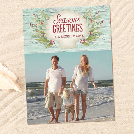 Cartão Postal Foto do feriado de praia de Natal costal