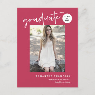 Cartão Postal Foto do Formando do Segundo grau da Escola Magenta