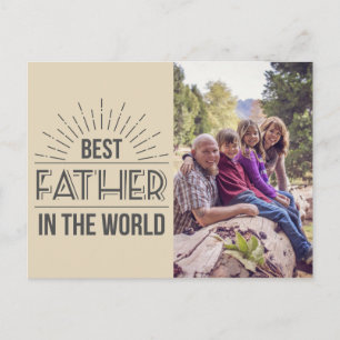 Cartão Postal Foto do melhor pai de todos os dias de os pais