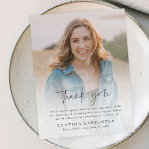 Cartão Postal Foto do Memorial do Funeral Moderno Obrigado