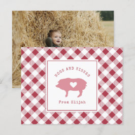 Cartão Postal Foto do Namorados de Porco Rosa Hoge Kisses