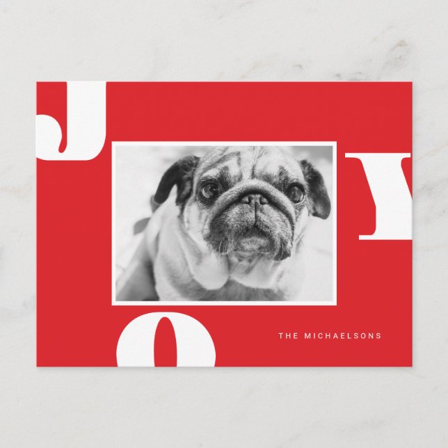 Cartão Postal FOTO DO NATAL HOLIDAY | Alegria de Natal (Frente)