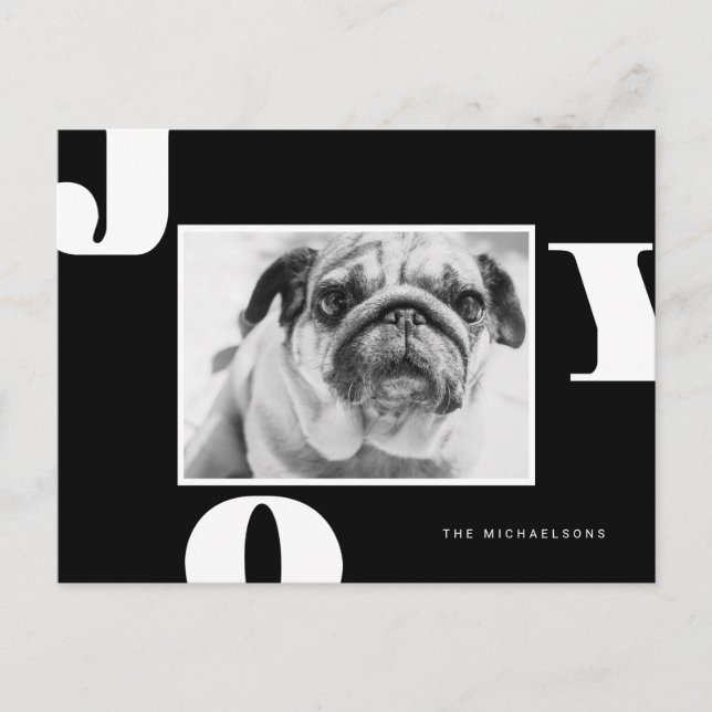 Cartão Postal FOTO DO NATAL HOLIDAY | Alegria de Natal (Frente)