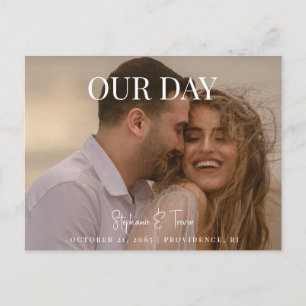 Cartão Postal Foto do Nosso Dia de Casamento Save the Date