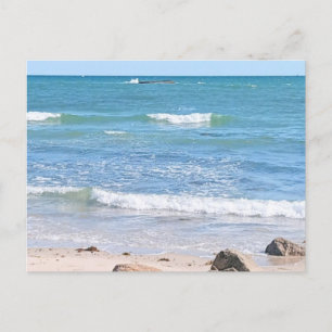 Cartão Postal Foto do Oceano Atlântico Azul