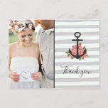 Cartão Postal Foto do orçamento do casamento náutico Obrigado<br><div class="desc">Personalize este adorável obrigado de casamento que você faz com seu casamento ou foto de noivado favoritos,  sua mensagem e seus nomes. Visite nossa loja para ver todos os nossos produtos de casamento!</div>