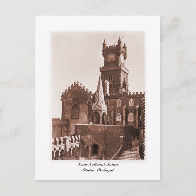 Cartão Postal Foto do palácio nacional Vintage (Frente)