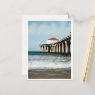 Cartão Postal Foto do Pier de Manhattan Beach Costa de Los Angel