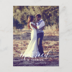 Cartão Postal Foto do primeiro Cheio de Natal do Newlyweds