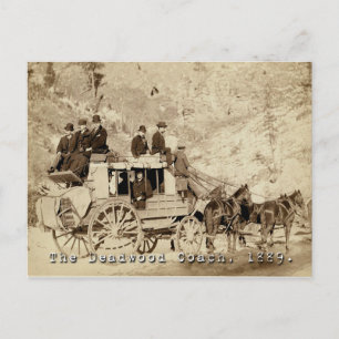 Cartão Postal Foto do treinador Deadwood 1889
