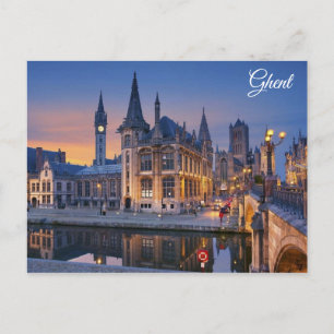 Cartão Postal Foto do Viagem Cityscape da Bélgica Ghent