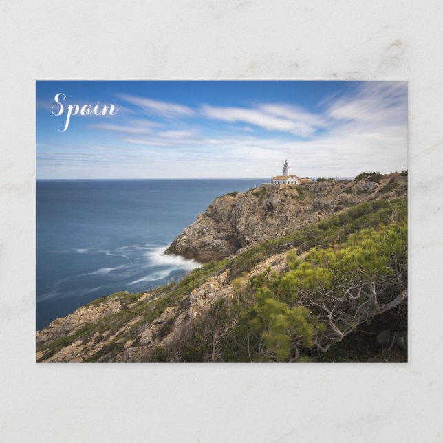 Cartão Postal Foto do Viagem do farol da Espanha de Maiorca (Frente)