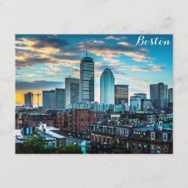 Cartão Postal Foto do Viagem Skyline de Boston Massachusetts