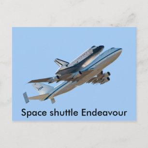 Cartão Postal Foto do voo final do Space Shuttle Endeavor