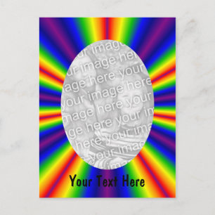 Cartão Postal Foto dos Rays Coloridos do Arco-íris