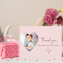 Cartão Postal Foto Elegante Minimalista Primeiro Aniversário Obr