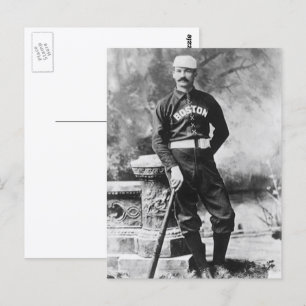 Cartão Postal Foto Esportiva Antiga, Jogador de Beisebol de Bost