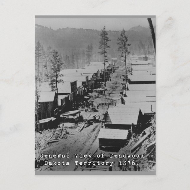 Cartão Postal Foto histórica de Deadwood (Frente)