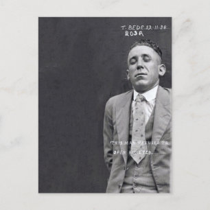 Cartão Postal Foto incomum de tiros criminosos de ladrão