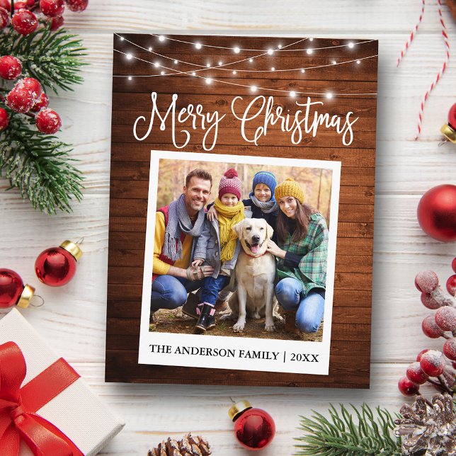 Cartão Postal Foto instantânea da câmera fotográfica de luzes de (Customize to change your personalized text size or text style.)