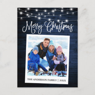 Cartão Postal Foto instantânea de câmeras de luz azul caligrá