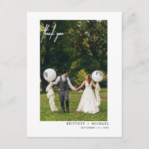 Cartão Postal Foto Mínima Moderna com Letra Mão