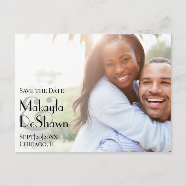 Cartão Postal Foto mínima moderna simples Salvar o casamento de  (Frente)