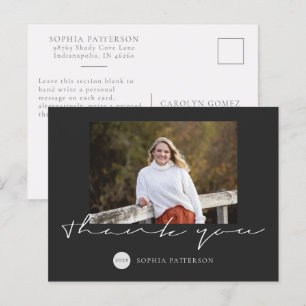 Cartão Postal Foto Minimalista de Agradecimento