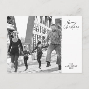 Cartão Postal Foto Moderna Minimalista, Feliz Natal