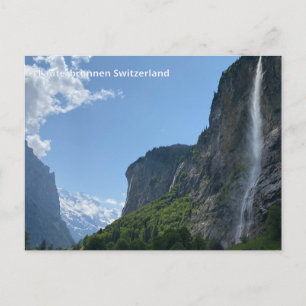 Cartão Postal Foto original dos Alpes de Suiça Lauterbrunnen