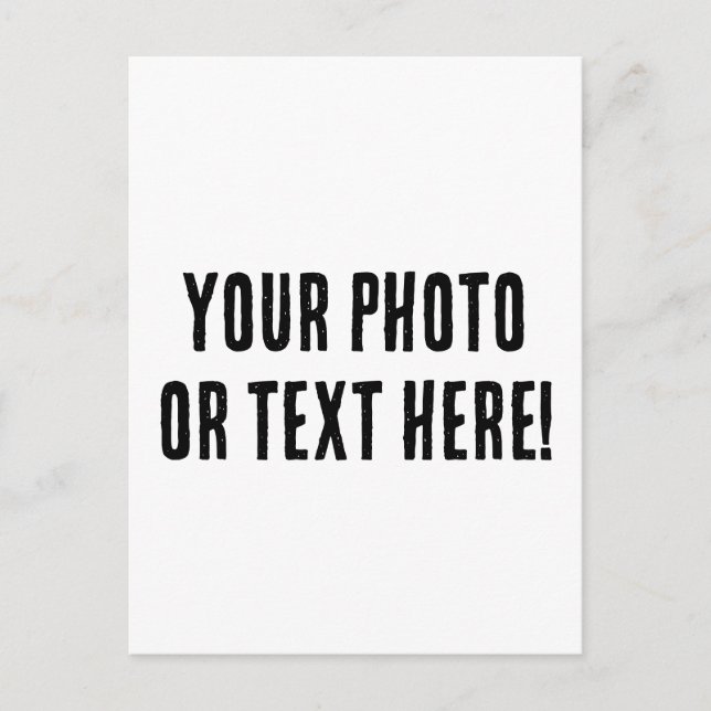 Cartão Postal Foto ou texto personalizado (Frente)