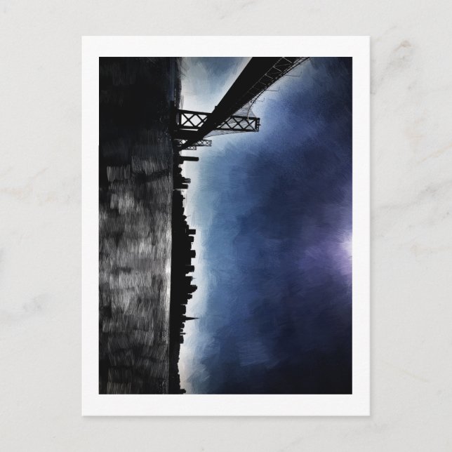 Cartão Postal Foto parecida com pintura de San Francisco Skyline (Frente)