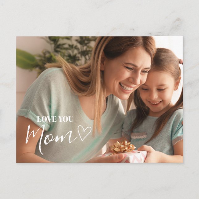Cartão Postal Foto Personalizada Amor Você Mãe (Frente)