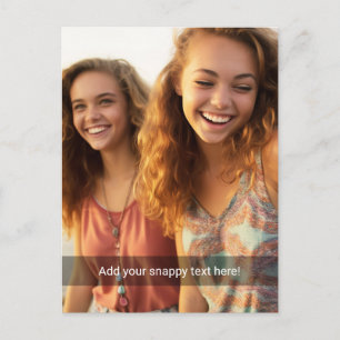 Cartão Postal Foto personalizada com seu próprio meme do Snap Ch