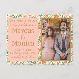 Cartão Postal Foto personalizada da Wildflower Vines Salvar data