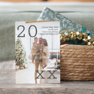 Cartão Postal Foto Personalizada de Ano Novo