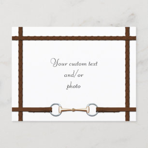 Cartão Postal Foto Personalizada De Cavalo Do Snaffle Bit & Lact