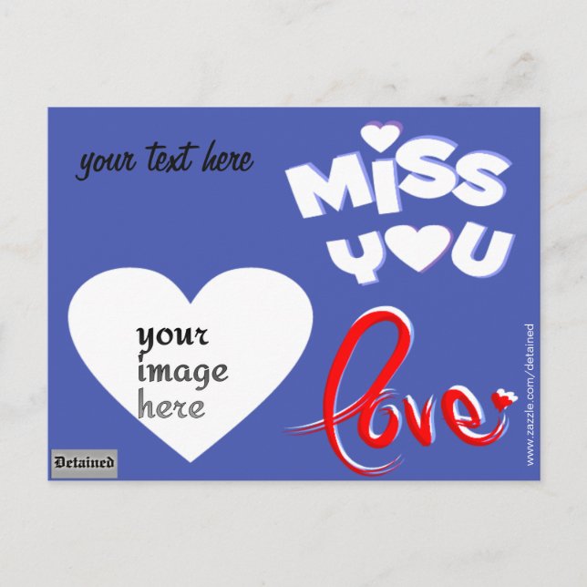 Cartão Postal foto personalizada de detento (Frente)