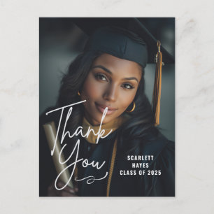 Cartão Postal Foto Personalizada de Formatura   Escrita à Mão Ca