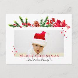 Cartão Postal Foto personalizada de quadro de natal adorável