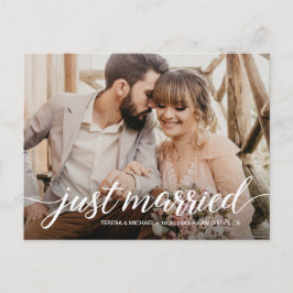 Cartão Postal Foto personalizada do Elopement "Recem casados" Po